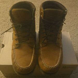 Timberland Tan Leather Lace-Up Boots